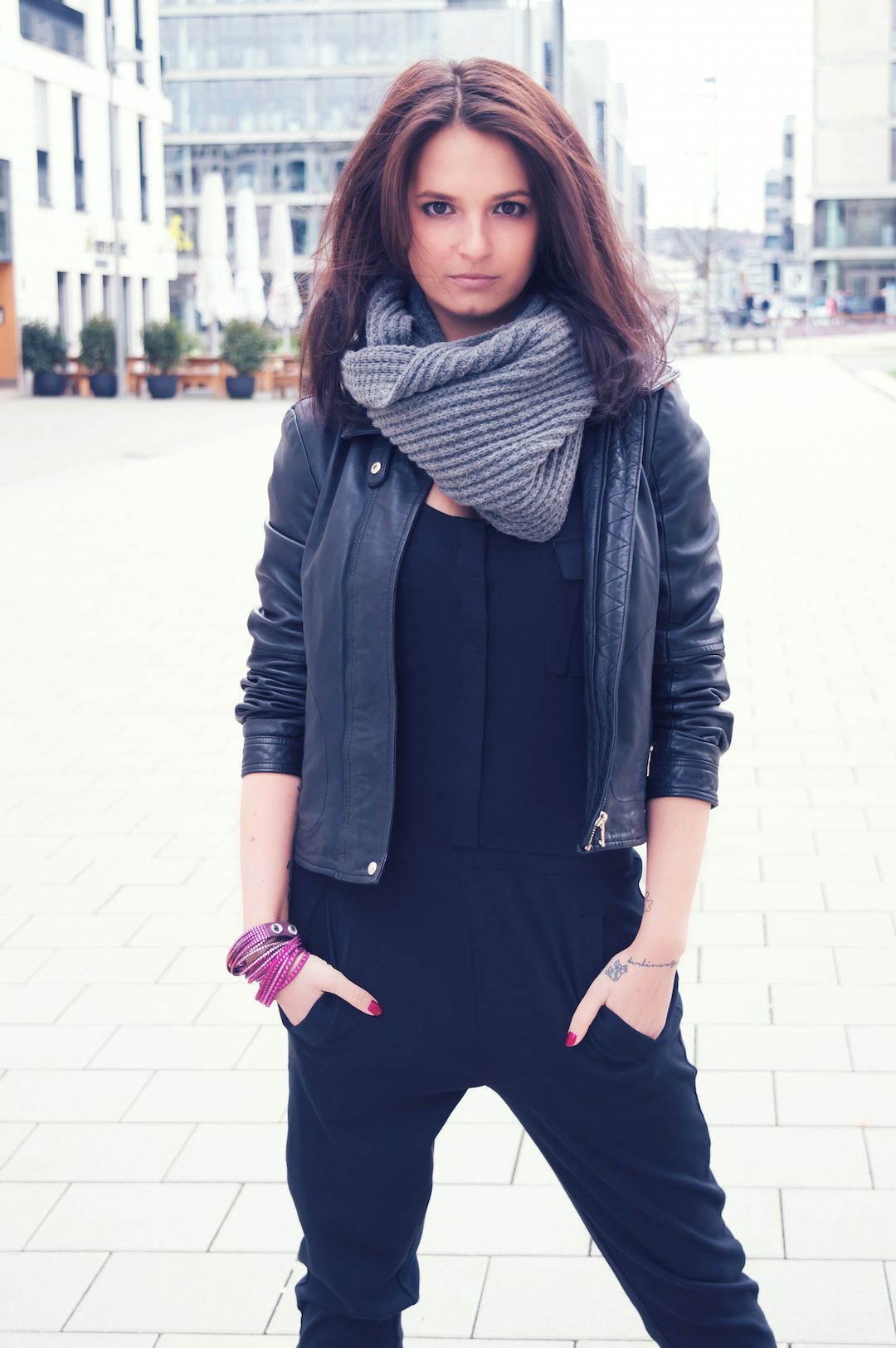 Ovaerall-esprit-Lederjacke-massimo dutti